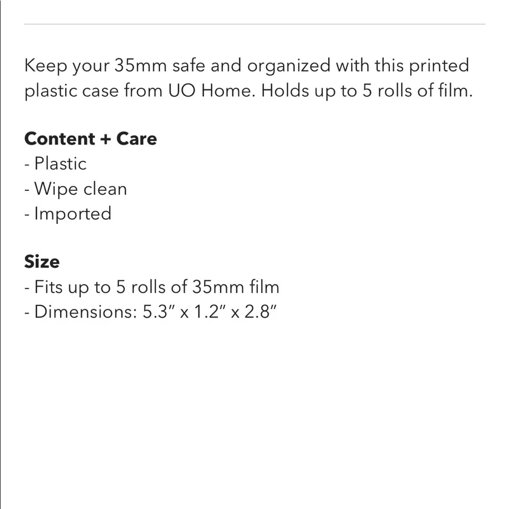 UO Printed 35MM Film Case